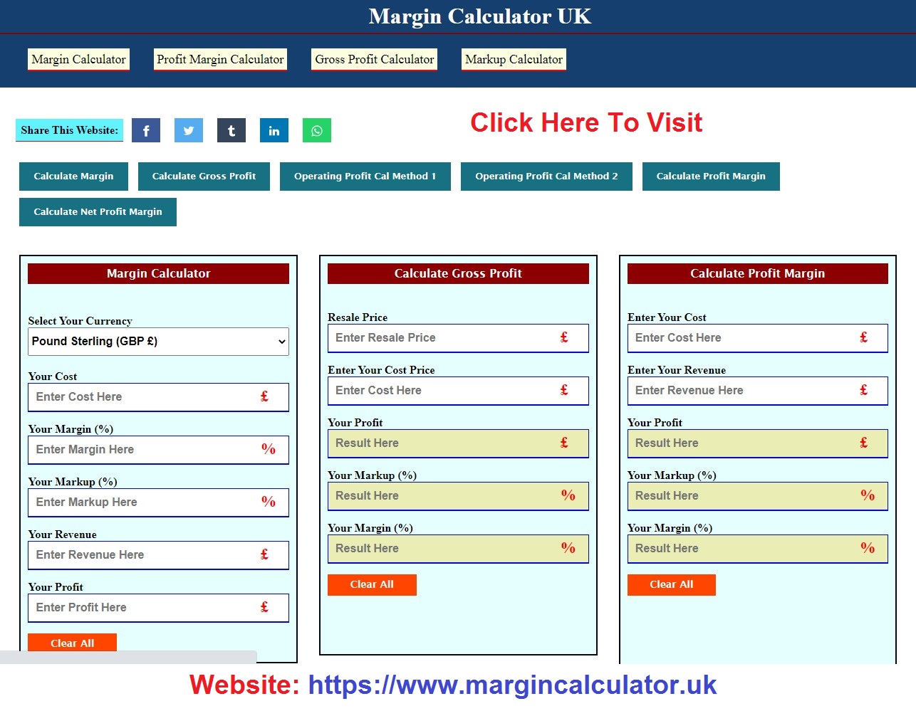 Margin Calculator UK